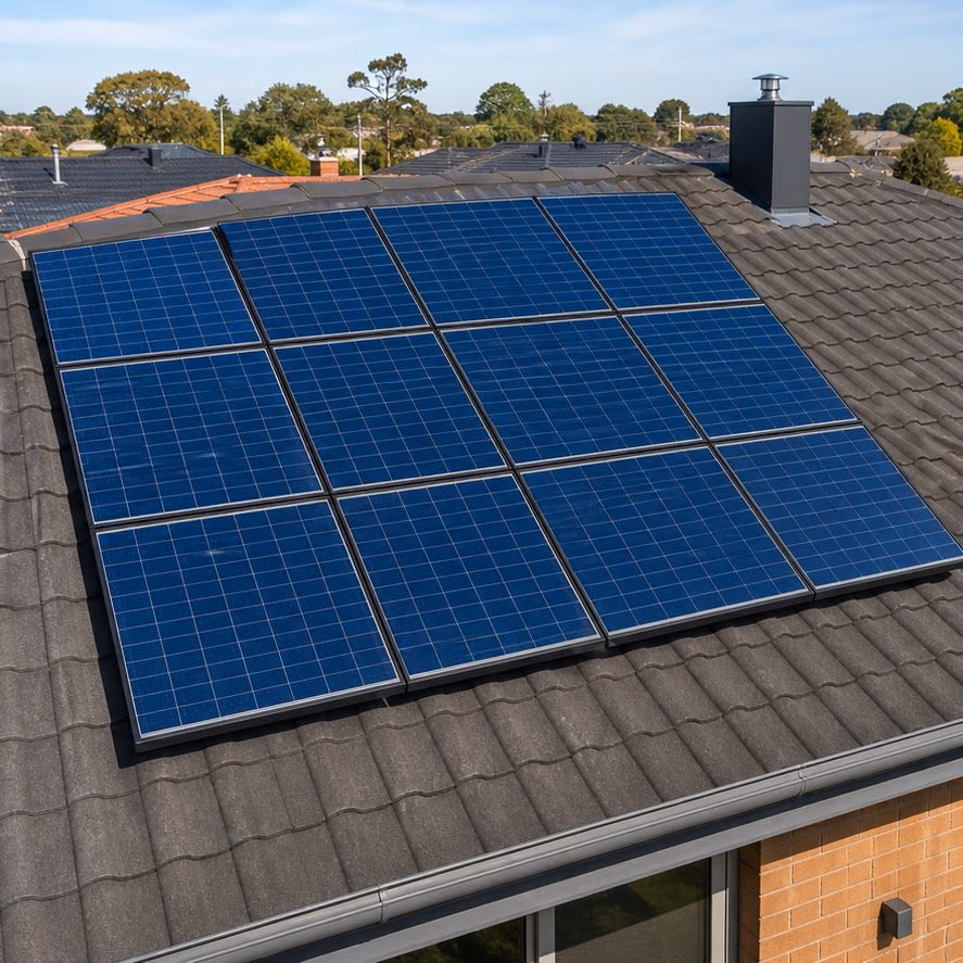The same solar panels visualised after cleaning